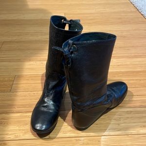 Jonak Paris black leather boots